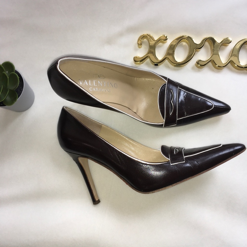 🤎VALENTINO BROWN POINTY PUMPS🤎 - Picture 2 of 7